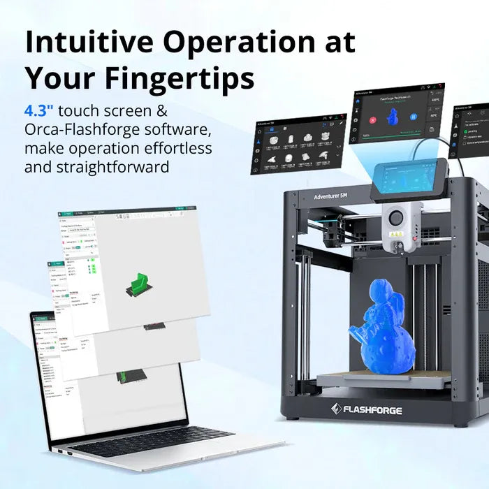 Flashforge Adventurer 5M 3D Printer, 600mm/s High Speed, Beginner-friendly